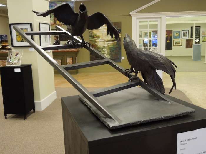 Selected for Honorable Mention by juror Chris Winfield, "The Dispute" by Ann S. Bernhardt , in bronze
