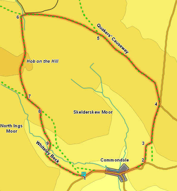 Commondale Moor walk via the Quakers Causeway, Hob On The Hill and Hob Cross are ancient waymarkers that have guided wayfarers back through pre-history