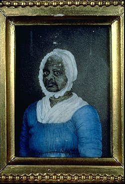 Elizabeth "Mumbet" Freeman ( ca. 1744-1829) 1811 Watercolor on ivory by Susan Anne Livingston Ridley Sedgwick (1788-1867). Gift of Maria Banyer Sedgwick, 1884. Original watercolor at the Massachusetts Historical Society