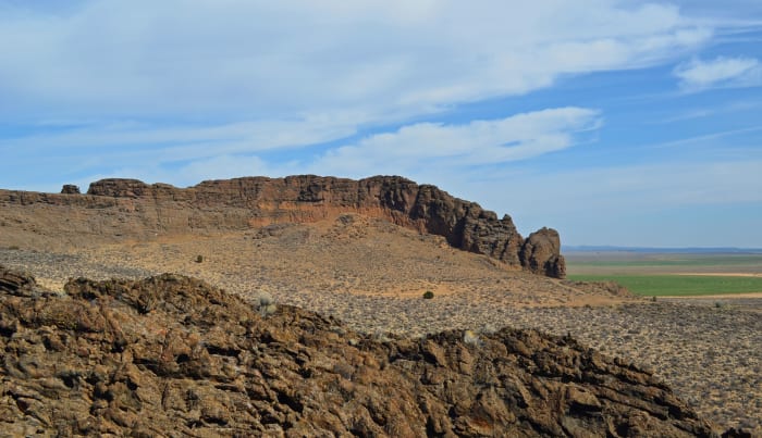 View from atop the "Crack in the Wall" side looking north to the other side of the fort.