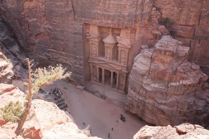 The Treasury building at Petra. Just one of many fantastic places to visit on your travel sabbatical!