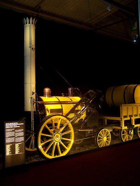 Stephenson's famous steam locomotive 'Rocket'. This is a replica which is held ar Nuernberg Museum, Germany