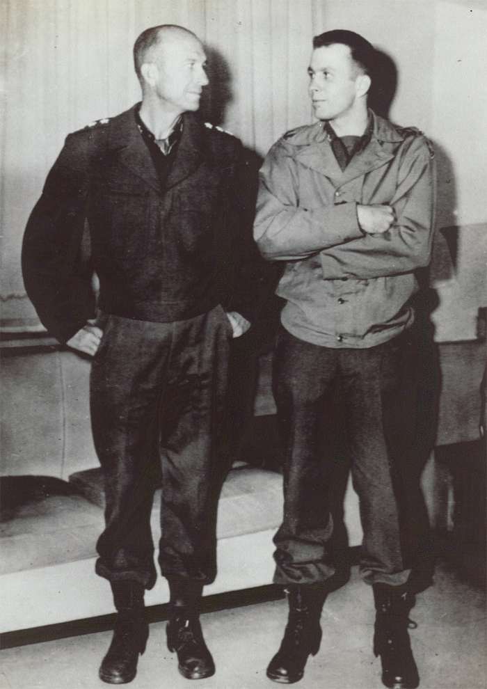 Gen. Patch with his son, Captain Alexander Patch III in 1944. This was taken shortly before the young officer's death in France that fall. In all my years of researching and writing, I found this to be one of the poignant photos I've ever seen.