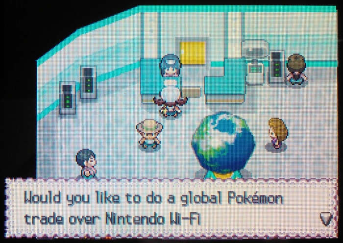 Generation III and Generation IV games have the option for Wifi trades and battles.