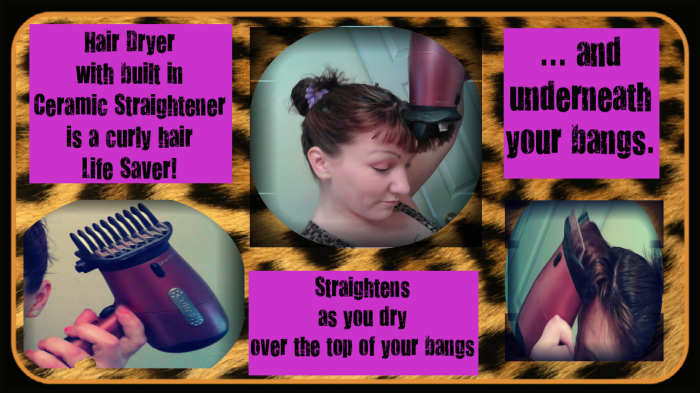 You want to make sure that you dry and straighten your bangs while they are still wet. This important action "trains" the Bangs to flatten out.