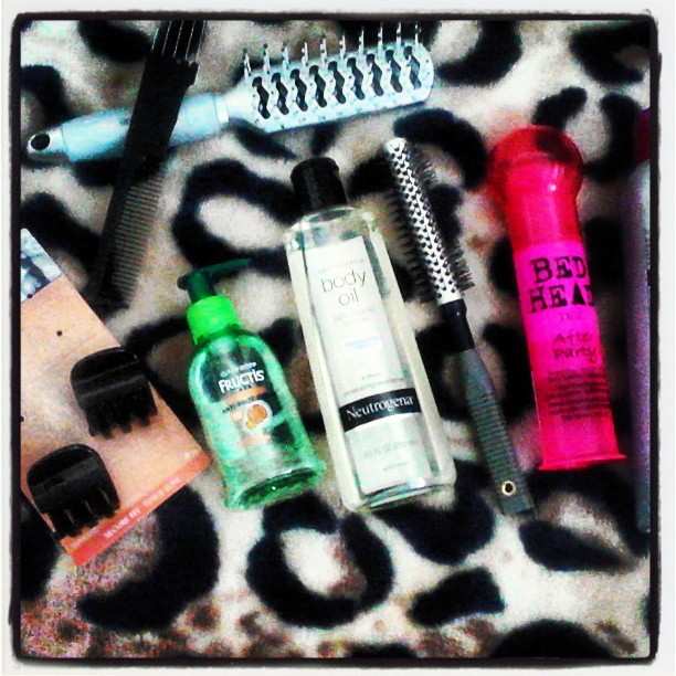 These are a few of the products I use on my hair daily.