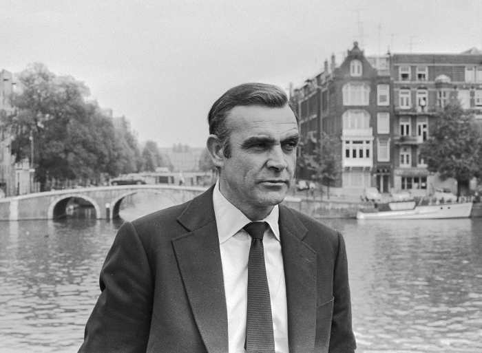 Sean Connery shooting the James Bond movie "Diamonds are Forever" in Amsterdam, the Netherlands