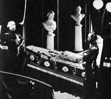 President Lincoln In His Coffin In City Hall In New York City. This is the only photo known to exist of President Lincoln in his coffin.