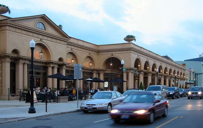 One side of The Cap. The matching architecture of the restaurants looks much like old Union Station.