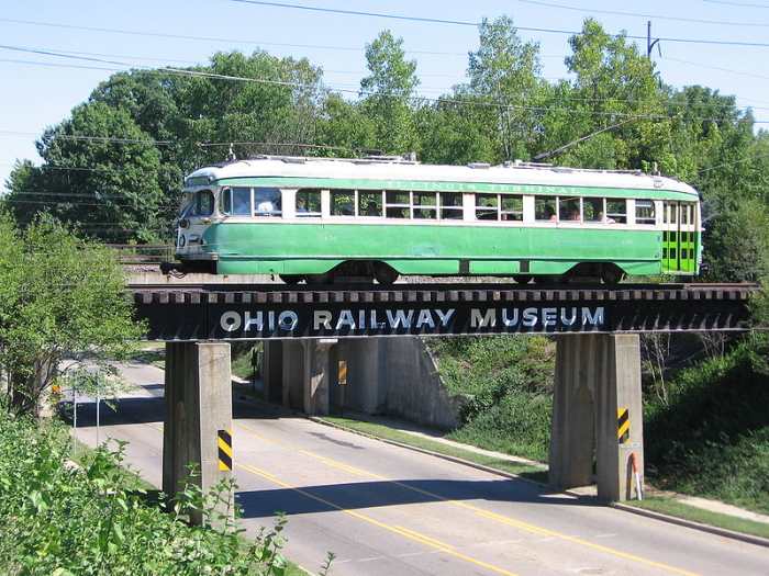 Ohio Railway Museum train ride begins at the museum at Proprietor's Road and Route 161 in North Columbus/Worthington.