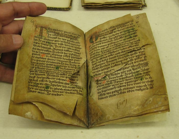 Original manuscript of The Law of Wales written by Hywel Dda around 940 AD.