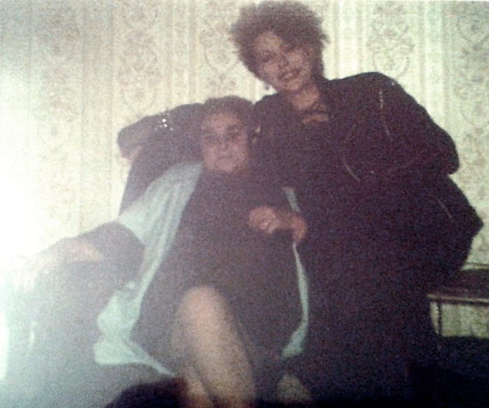 Me with my grandma, Ivy Trigg, in the 1980s. She never really minded how I looked and welcomed my friends, with a huge variety of spiked and multi-coloured hair, to our house without batting an eye-lid.
