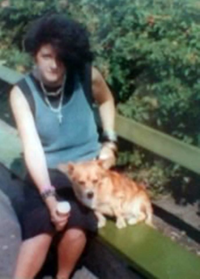 My friend Sally on a day out in Southport with my family and my dog Susie (who was having a 99 ice cream cone!) in the early 1980s