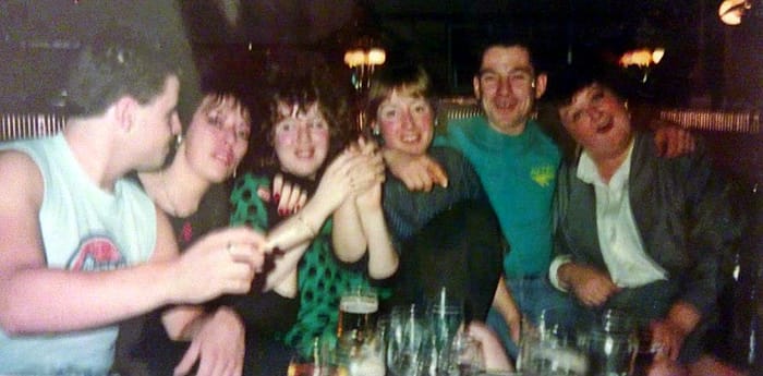 Christmas party at the Keep Blackpool Tidy Group. From left: Mark, me, Lorraine, Heidi, Dane and Diane