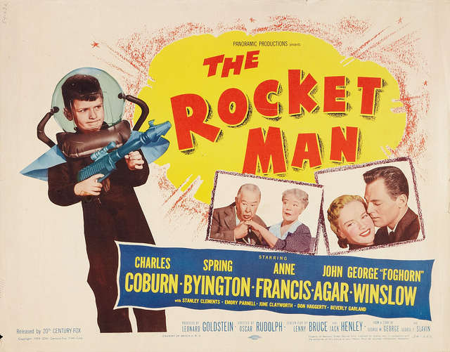 "The Rocket Man" 20th Century Fox Half Sheet (1954). 22" X 28" Directed by Oscar Rudolph, with a screenplay by Lenny Bruce.