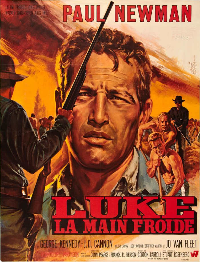 Cool Hand Luke (Warner Brothers 1967) French Grande (47" X 63") Paul Newman, George Kennedy, Strother Martin