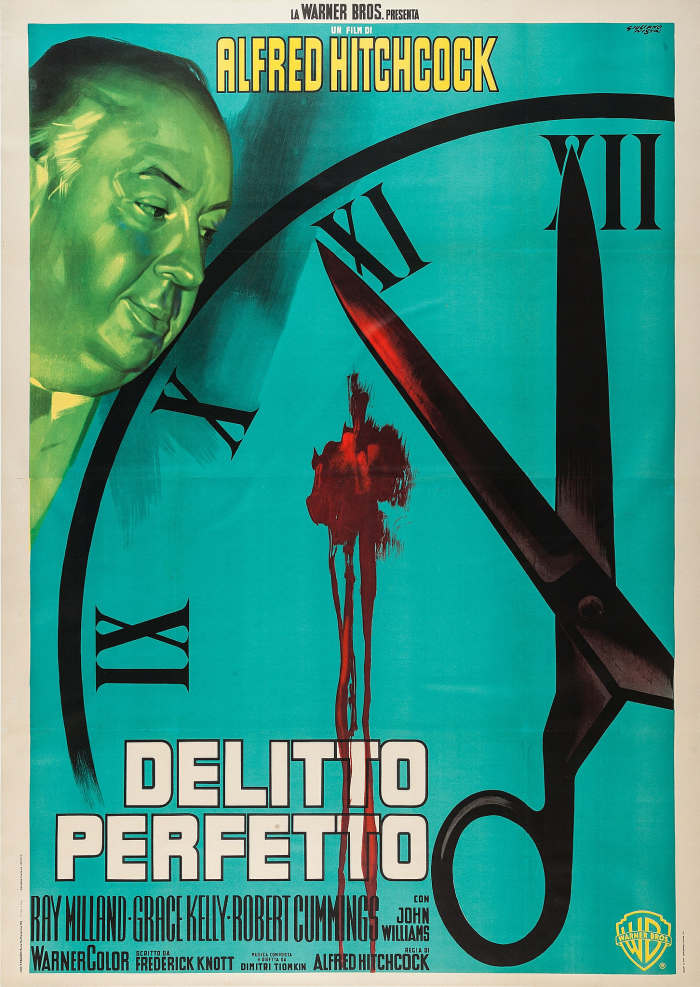 Dial M for Murder (Warner Brothers, R-1960) Italian 4 - Foglio (54.75" X 77") -- Alfred Hitchcock, Grace Kelly, Ray Milland