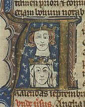Rare depiction of a King showing the rare genetic condition normally called "drooping eyelid".