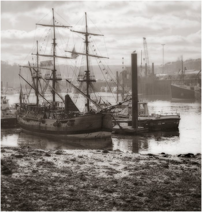 Whitby Harbour very early in the 20th Century with another 'Cat'. Steam was overtaken by diesel, Yet the 'romance' of sail lingers. Cook rounded the 'Horn' more than once when circumnavigating the globe