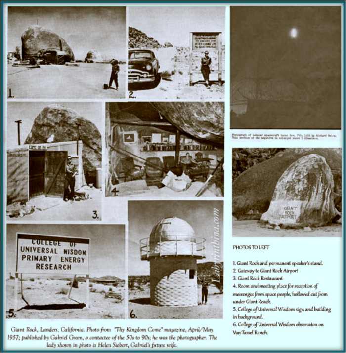 As you can see for the photos and write up above Giant Rock was a hot bed of UFO activities back in the 1950s, and George stayed very busy ...