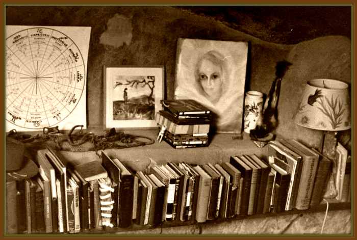 George had a very remarkable Library in his underground home, under Giant Rock. His photo and art collection of UFOs and Aliens from other worlds was one of the largest in the world.