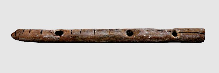 The earliest musical instrument? This bone flute from the Geissenklosterle Cave in Germany is believed to be about 43,000 years old