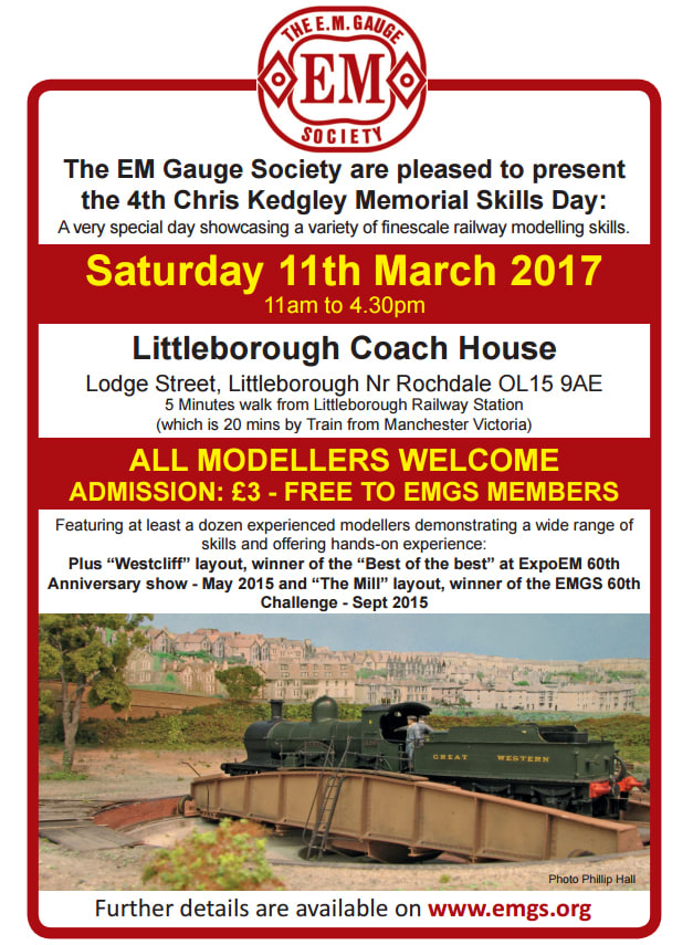 The EM Gauge Society (EMGS) produces a newsletter and holds exhibitions around the UK, to which they invite layouts from OO and S4/P4 groups