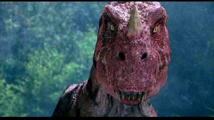 carnivore dinosaur with horn on nose