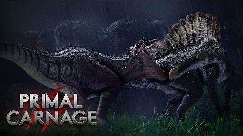 (cc image, Jurassic Park Wiki) Spinosaurus Fighting a Tyrannosaurus Rex - Battle of the Carnivorous Kings