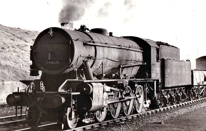 Robert Riddles' War Department 'Austerity' 2-8-0 was classed as 8F like the Stanier design. No 78565 is seen here on shed between duties. A large number was bought by the LNER, carried into BR ownership with prefix '9' to the number