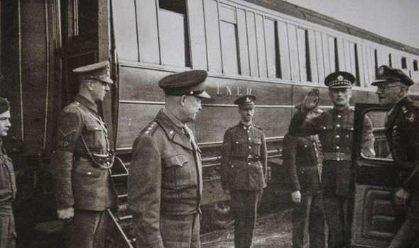 General Eisenhower leaves the armoured LNER carriages built for his personal use until the D-Day 1944 landings took forces to Europe