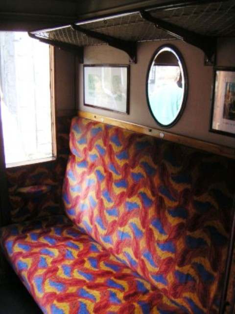 This is one of the 3rd Class smoking compartments, again with views and mirrors. Many of these vehicles have been painstakingly restored by groups on the North Yorkshire Moors andSevern Valley railways