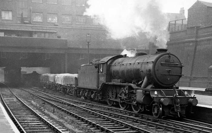 Class K3 2-6-0 was designated 'mixed traffic', - seen here with mixed goods, the locomotive might also be seen on weekend holiday specials...