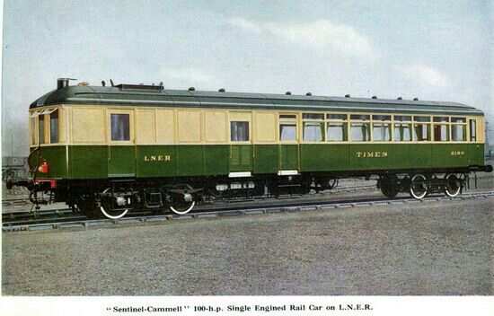 Sentinel and Clayton railcars were introduced in the early LNER years to reduce passenger running costs on branch lines - prone to breaking down, unable to pull much in the way of goods or milk vans, some were replaced by steam adapted for push-pull