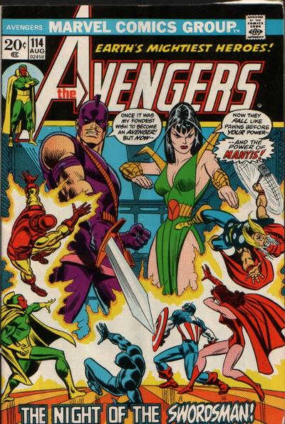 Appears in more than 13 panels and on more than 4 pages. Should be Mantis 1st full appearance. 1st Mantis cover and issue when she joins Avengers.