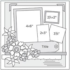 A scrapbook sketch is a quick way to create a page or a layout in the least amount of time Just go to your browser, type in scrapbook sketches and chose images. You will find sketches for just about any theme.