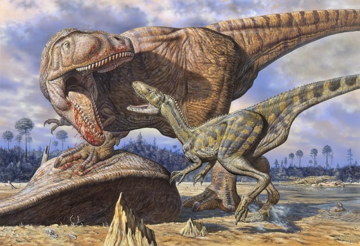 carnivore dinosaur with horn on nose