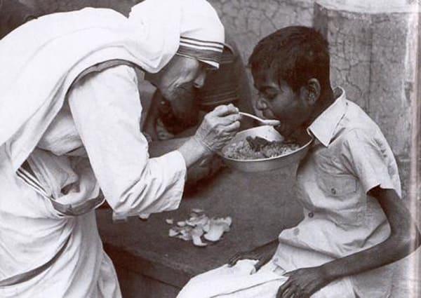 A shining light, Mother Theresa, who showed the world how we can serve ourselves and God by serving others.