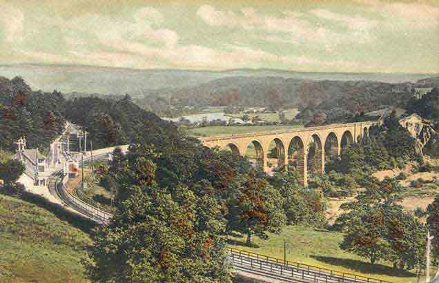 Lambley Viaduct crossed the River South Tyne, taking the railway south from Haltwhistle to Alston in Northumberland