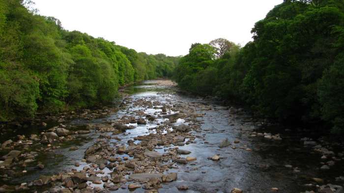 The River South Tyne near Lambley, a wild part of the county to build a railway