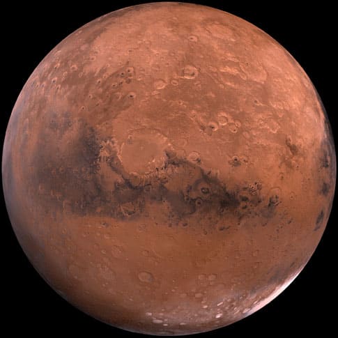 The planet Mars, the origin of the invaders in the novel War of the World, as well as some movie adaptations.