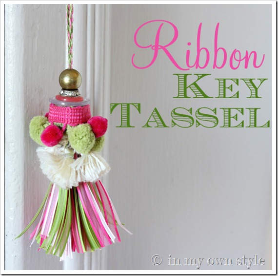 You can use ribbon scraps to make this delightful ribbon tassels. You can also use this same idea for a pull chain for a bedroom fan.