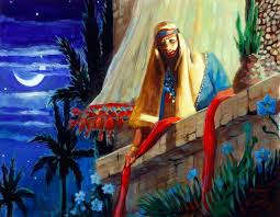 A prostitute named Rahab began to believe in the God of Abraham. When she hid the spies sent from Joshua, she gained the salvation of her whole family.