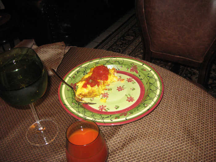 In Tucson you don't eat eggs, including ostrich egg, unless they are covered with salsa