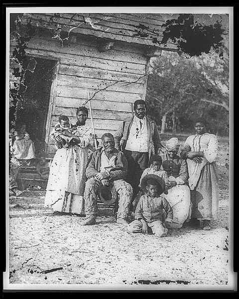 Family on Smith's Plantation This media file is in the public domain in the United States. This applies to U.S. works where the copyright has expired, often because its first publication occurred prior to January 1, 1923.