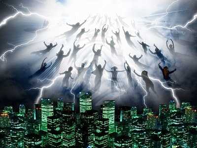 The rapture sounds much like the physical properties of evaporation...water dissipating into air, things disappearing. Does sound very Pisces-Aquarian