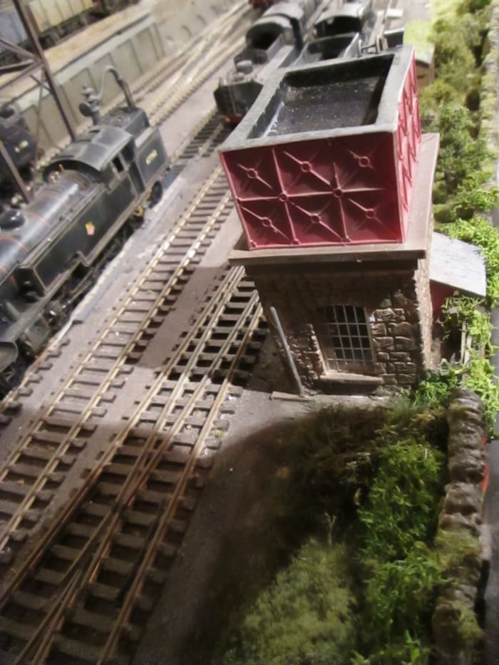 Water tower from Hornby 'Skaledale' range, weathered to look the part (based on NER type at Goathland on the NYMR)