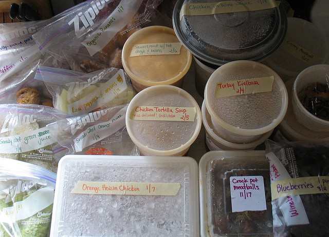 A freezer of home made ready to use meals can be a great help and time saver for busy people and families.