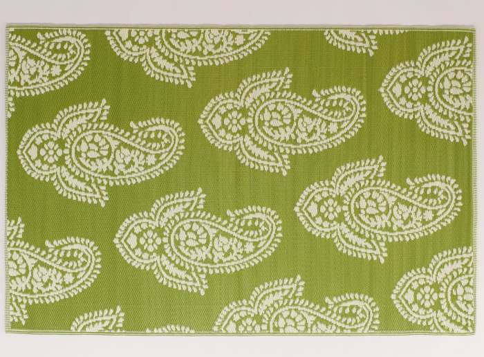 Green Paisley Urban Floor Mat from World Market. The green shade is cheerful, and the paisley print is timeless.