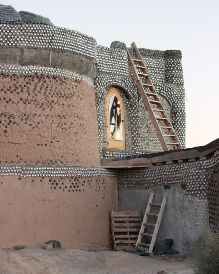 Earthship of Taos, New Mexico. It is possible to add additional stories to an Earthship when you know what you're doing.